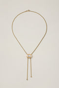 The Elvie Bolo Necklace, Gold Bead Chain