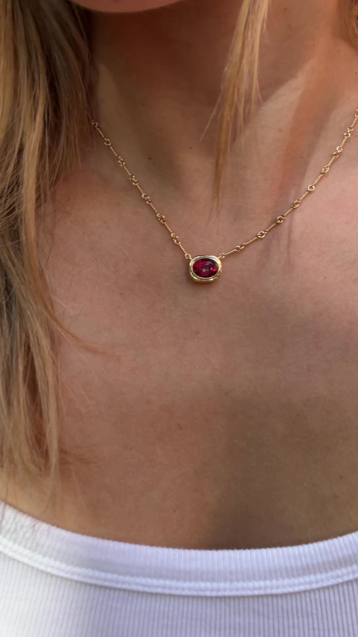 18k Gold Twist Link Chain